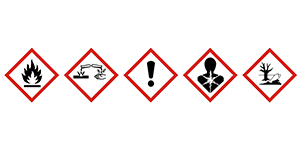 Hazard pictograms GHS02, GHS05, GHS07, GHS08 and GHS09