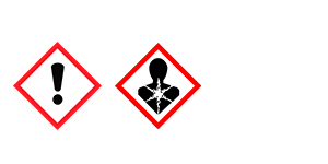 GHS07 and GHS08 hazard pictograms
